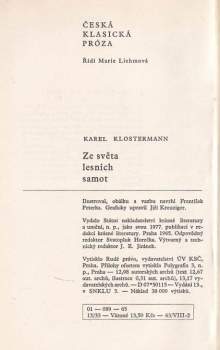 Karel Klostermann: Ze světa lesních samot