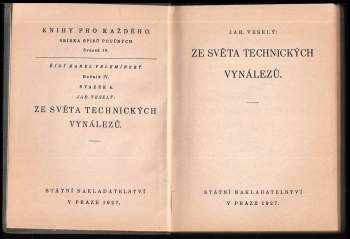 Jaroslav Veselý: Ze světa technických vynálezů