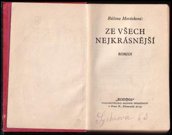 Růžena Morávková: Ze všech nejkrásnější