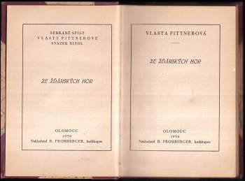 Vlasta Pittnerová: Ze Žďárských hor