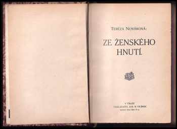 Tereza Nováková: Ze ženského hnutí