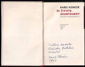 Karel Honzík: Ze života avantgardy
