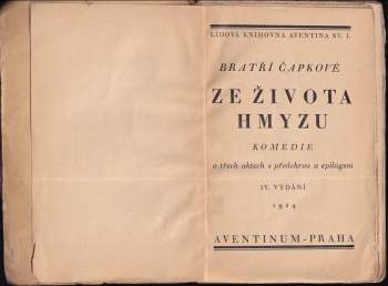 Karel Čapek: Ze života hmyzu