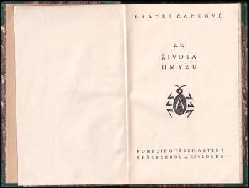 Karel Čapek: Ze života hmyzu