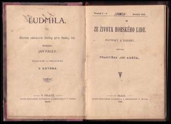 František Jiří Košťál: Ze života horského lidu