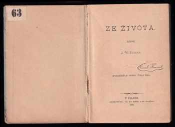 Josef Václav Sládek: Ze života