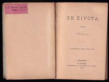 Josef Václav Sládek: Ze života