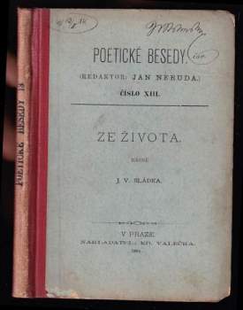 Josef Václav Sládek: Ze života