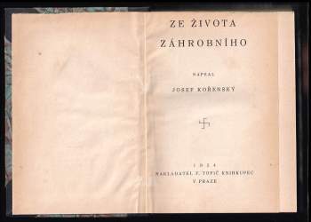Josef Kořenský: Ze života záhrobního