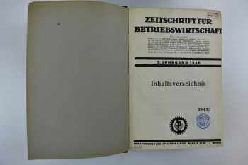Zeitschrift für Betriebswirtschaft. Ročník 5. a 6.