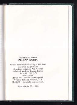 Muammar Kaddáfí: Zelená kniha
