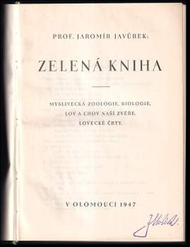 Jaromír Javůrek: Zelená kniha