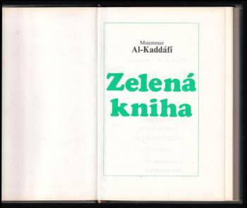 Muammar Kaddáfí: Zelená kniha