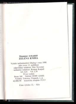 Muammar Kaddáfí: Zelená kniha