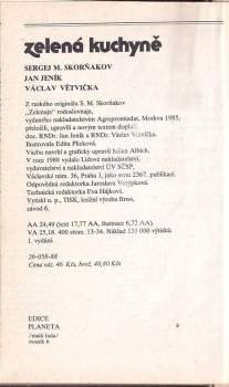 Václav Větvička: Zelená kuchyně