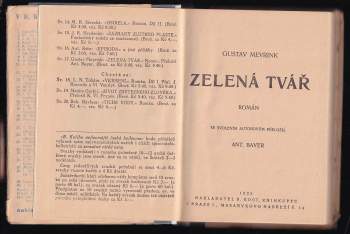 Gustav Meyrink: Zelená tvář
