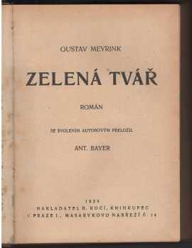 Gustav Meyrink: Zelená tvář