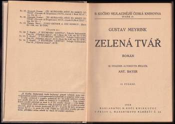 Gustav Meyrink: Zelená tvář