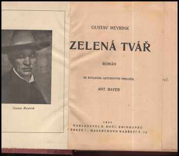 Zelená tvář : román - Gustav Meyrink (1925, B. Kočí) - ID: 627864