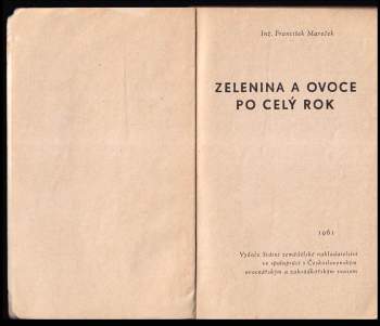 František Mareček: Zelenina a ovoce po celý rok