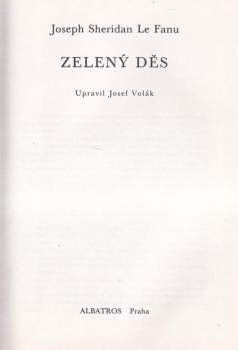 Joseph Sheridan Le Fanu: Zelený děs