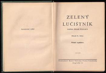 Edgar Wallace: Zelený lučištník