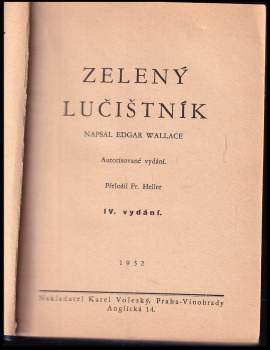 Edgar Wallace: Zelený lučištník