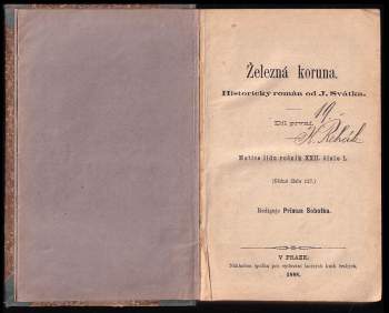Josef Svátek: Železná koruna