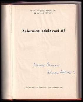 Josef Kvasil: Železniční sdělovací síť