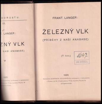 František Langer: Železný vlk