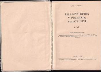 Jan Paul: Železový beton v pozemním stavitelství