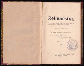 Václav Bílý: Zelinářství