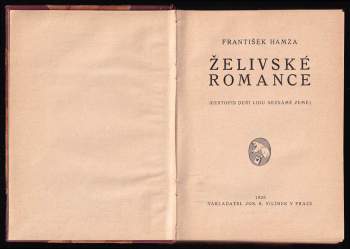 František Hamza: Želivské romance