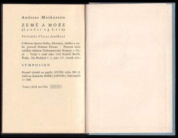 Andreas Markusson: Země a moře