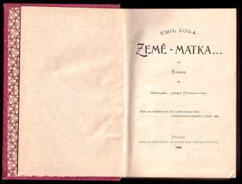 Émile Zola: Země-matka : román