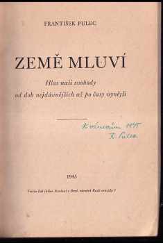 František Pulec: Země mluví