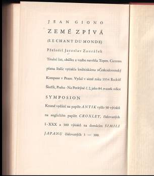 Jean Giono: Země zpívá