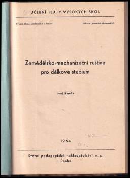 Josef Pavelka: Zemědělsko-mechanizační ruština pro dálkové studium