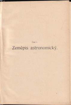Karel Holub: Zeměpis astronomický a fysikální
