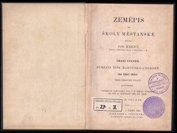Josef Krejčí: Zeměpis pro školy měšťanské