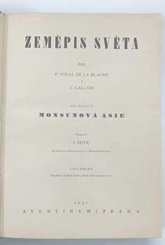 Jules Sion: Zeměpis světa Díl devátý, Monsunová Asie Část 1+2