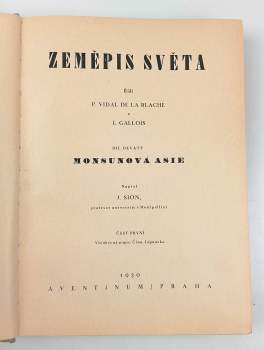 Jules Sion: Zeměpis světa