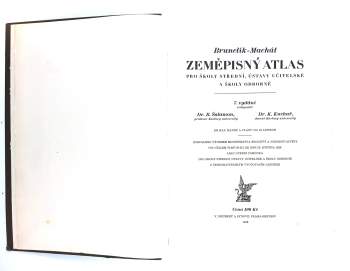František Machát: Zeměpisný atlas pro školy střední, ústavy učitelské a školy odborné