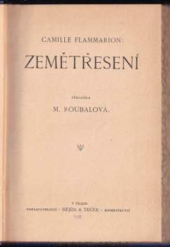 Camille Flammarion: Zemětřesení ; Výbuch na ostrově Martiniku