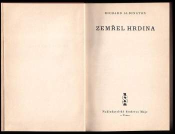 Richard Aldington: Zemřel hrdina
