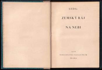 Eduard Lederer: Zemský ráj na nebi