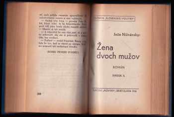 Jozef Nižnánsky: Žena dvoch mužov - sväzok I + II