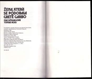 Maj Sjöwall: Žena, která se podobala Gretě Garbo