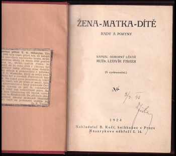 Ludvík Fisher: Žena - matka - dítě