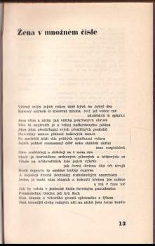 Vítězslav Nezval: Žena v množném čísle